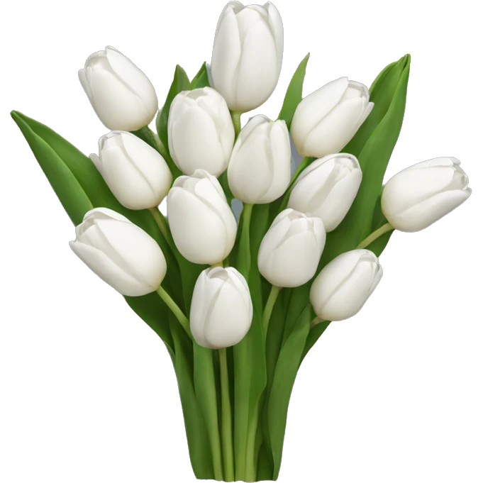 white tulip bouquet  emoji