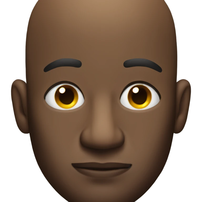 black man with bald head reclining in chair eyes opened  emoji