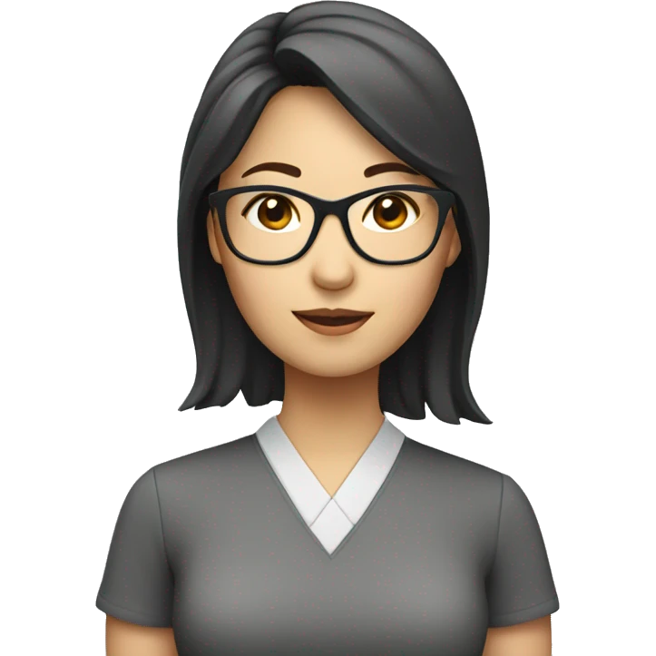 asian female teacher with glasses emoji