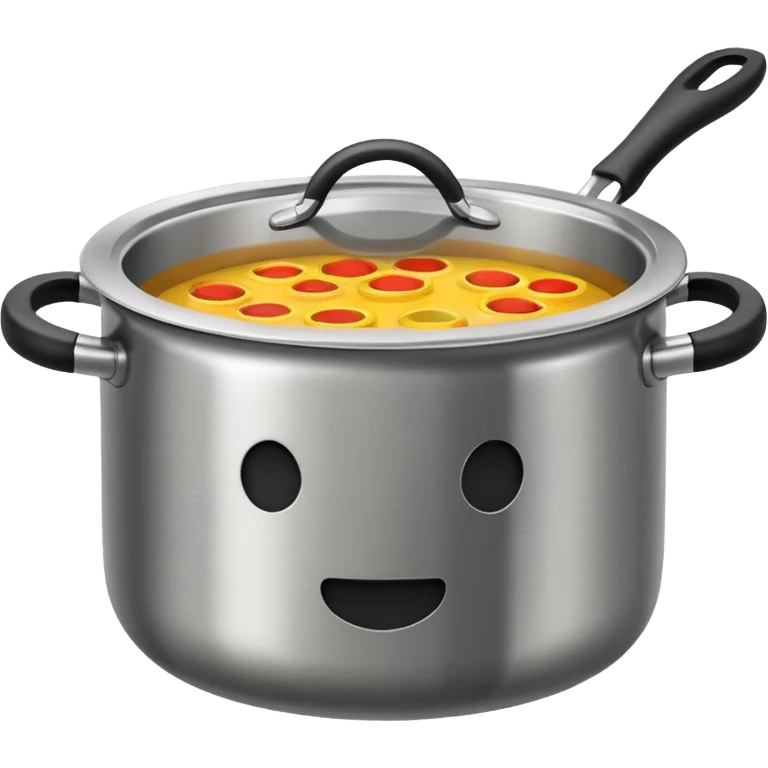 Pişirme Tenceresi, digital art emoji style, with clean lines, no face on objects, white background emoji