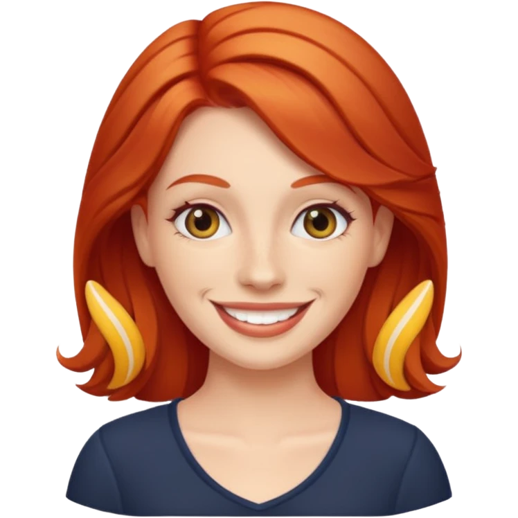 cruise emoji with a red headed woman emoji