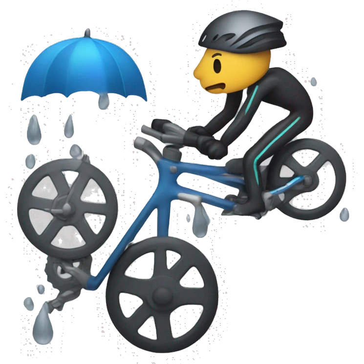 fusion of dam, rain, number five, pencil, cyclist and cannon emoji