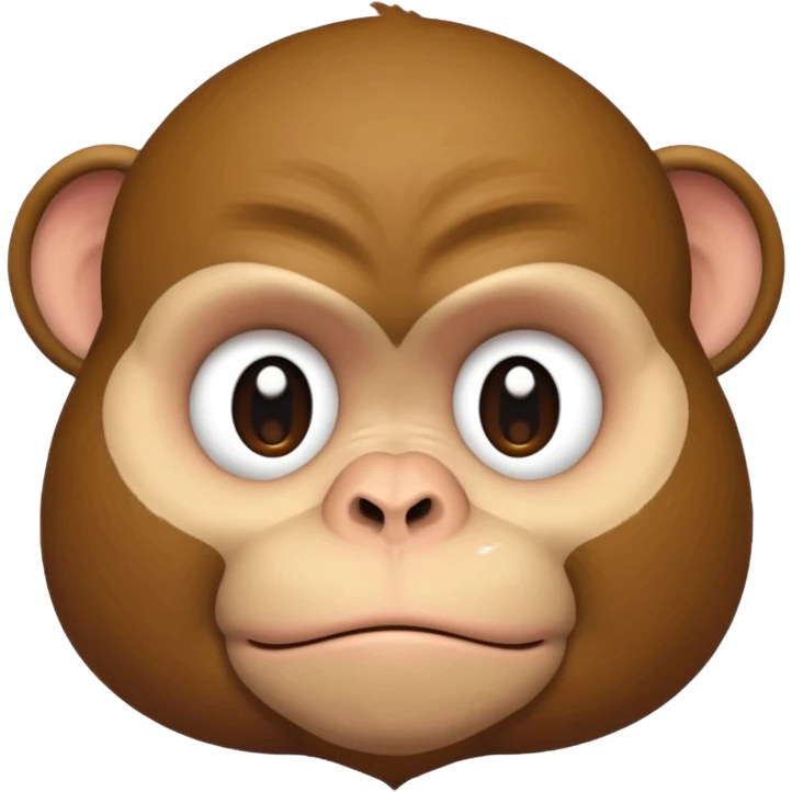 sad fat monkey emoji