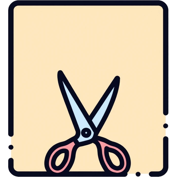 scissors cutting sheet of paper emoji