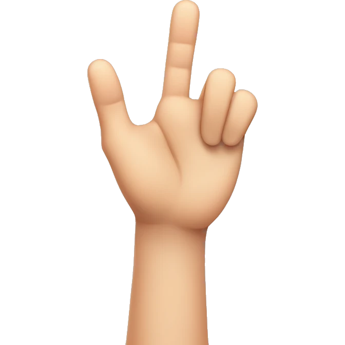 raised hand with 3 fingers together while  thumb and pinky is splayed emoji