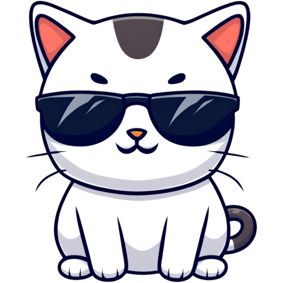 cat wearing sunglasses emoji