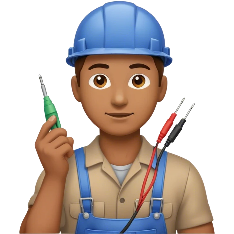electrician holding wire emoji
