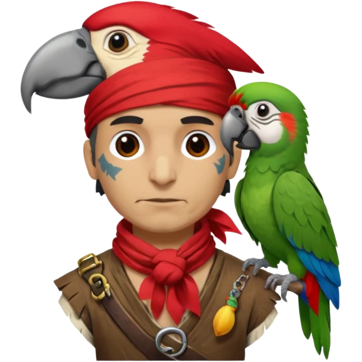 pirate and parrot emoji