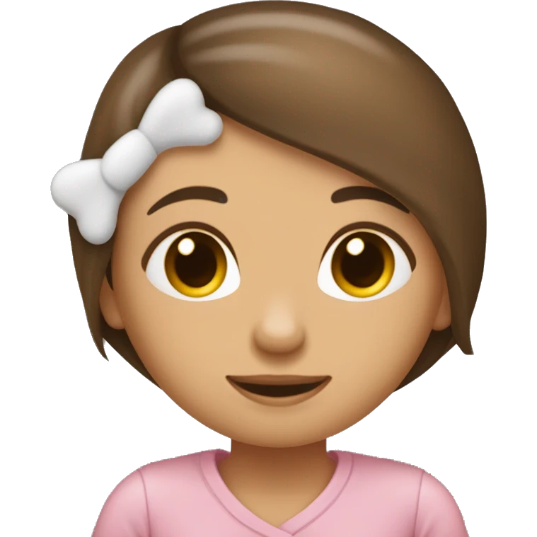 Mujer de piel clara y cabello oscuro abrazando a un oso de peluche de color café claro donde los dos se ven felices emoji