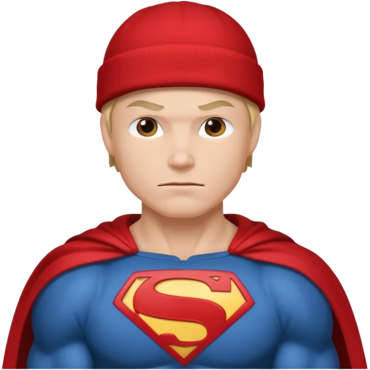 superhero with beanie emoji