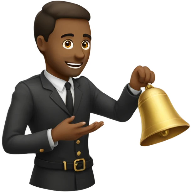 Me ringing a servant bell in my hand  emoji