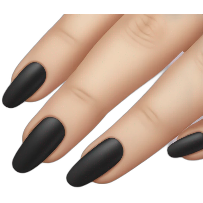 black nails being painted emoji