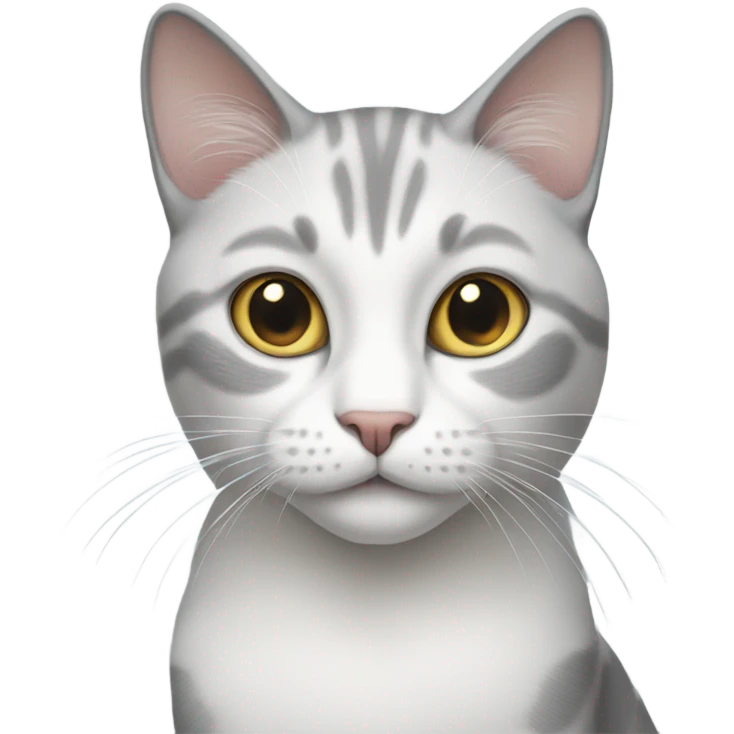 White and grey cat emoji