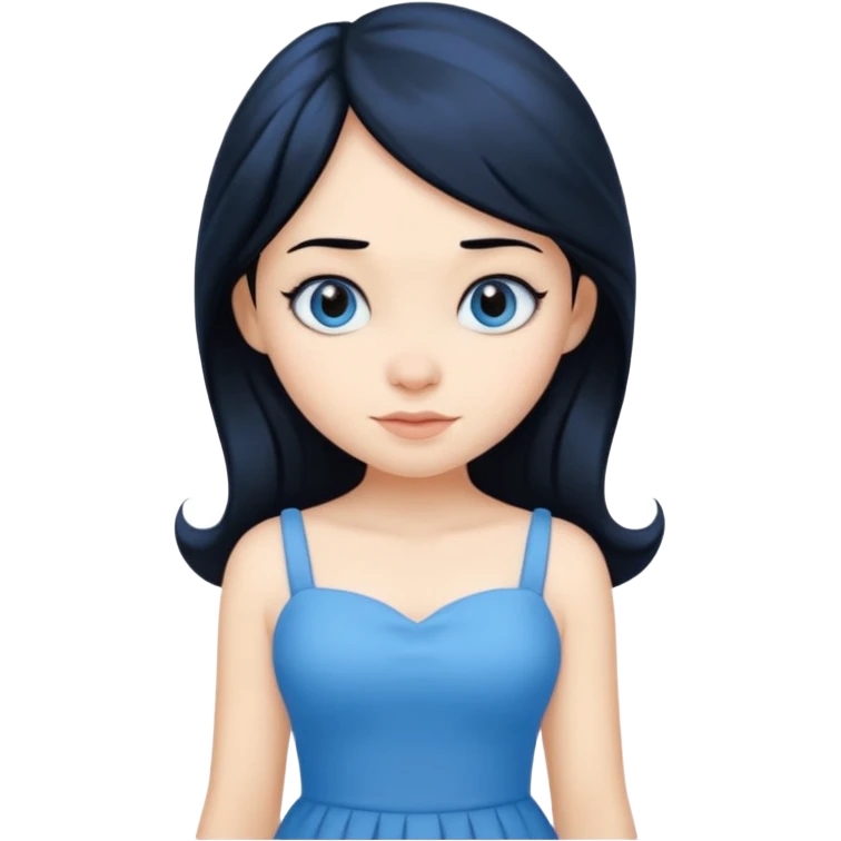 Smurffete with black hair emoji