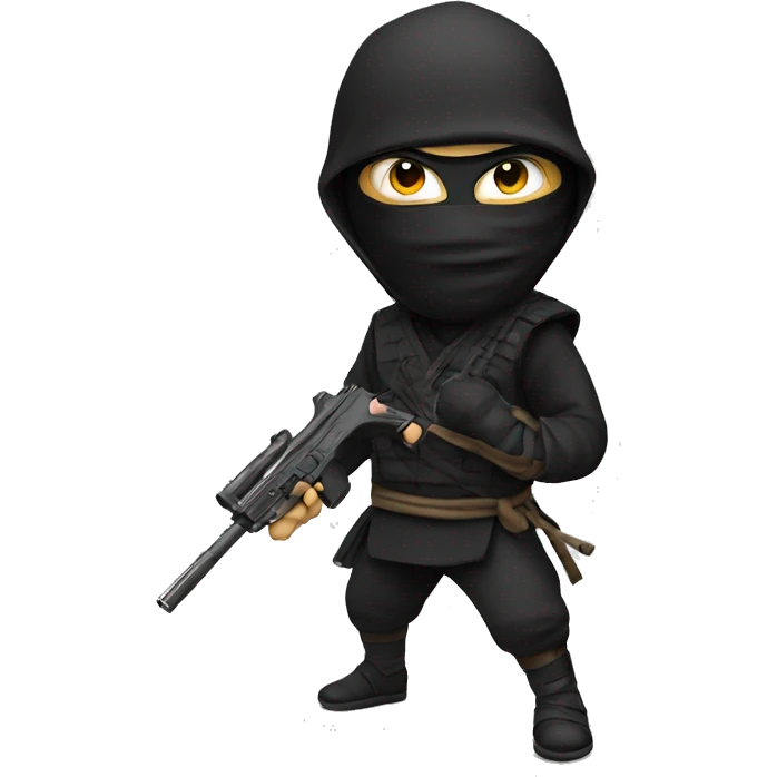 A ninja with a gun emoji