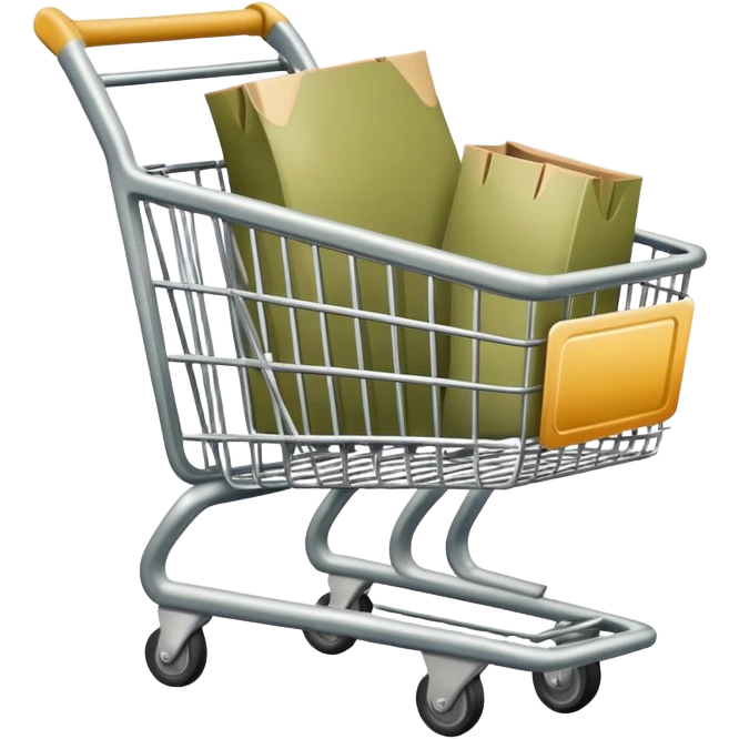 Pale olive Shopping cart emoji