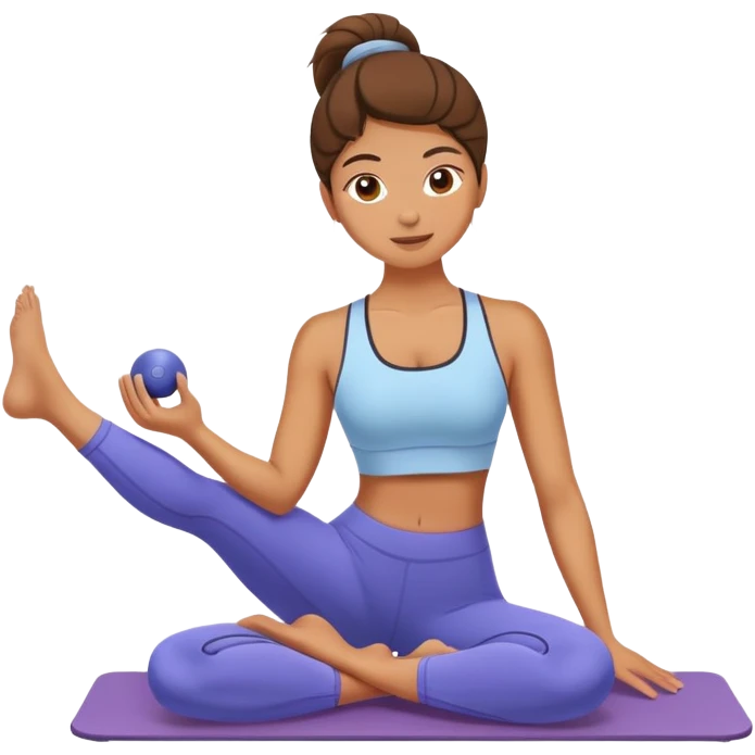 Girl doing pilates emoji