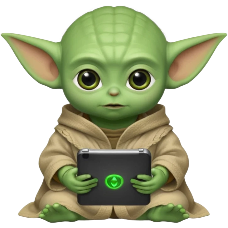 Baby Yoda write cpde emoji