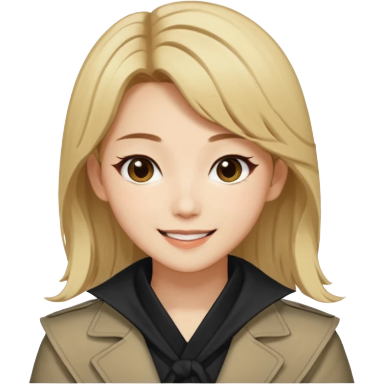 Rumi from K-pop demon hunters brown and blonde hair emoji