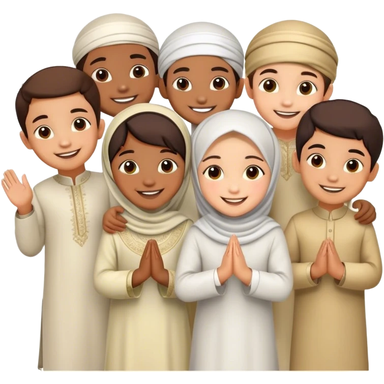 Kids celebrating Eid  emoji