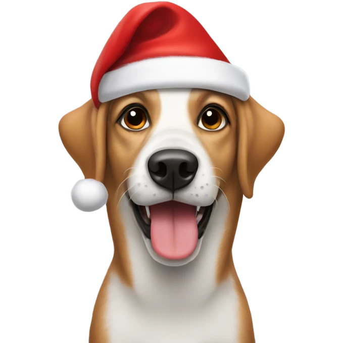 Dog with Santa hat emoji