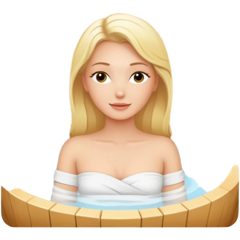 Blonde white Lady getting a massage at the spa relaxing emoji