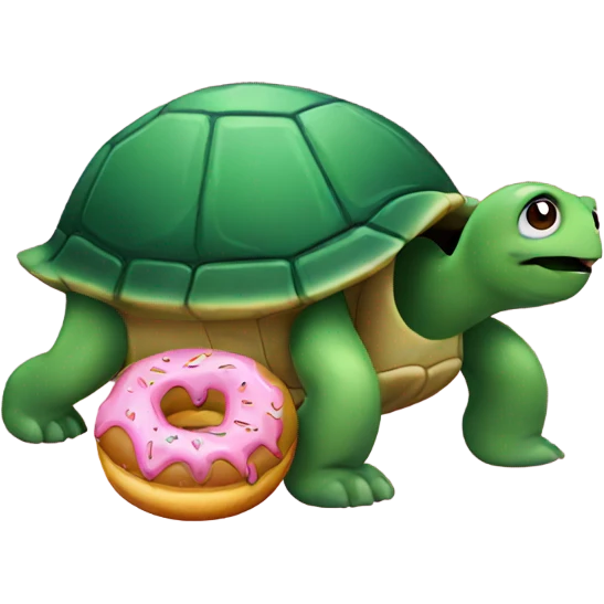 Turtle with donut emoji