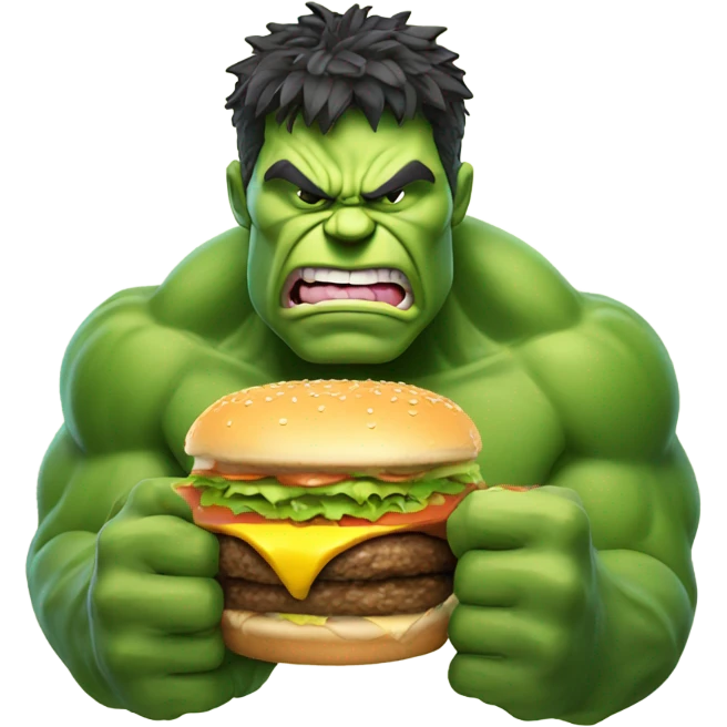 Hulk eating burger  emoji