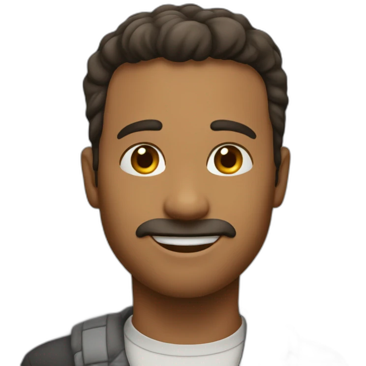 a man with very short hair, unshaven with the word thank you at the bottom of the image emoji
