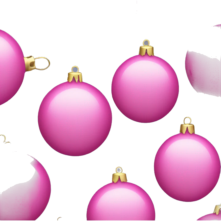 Pink Christmas baubles  emoji