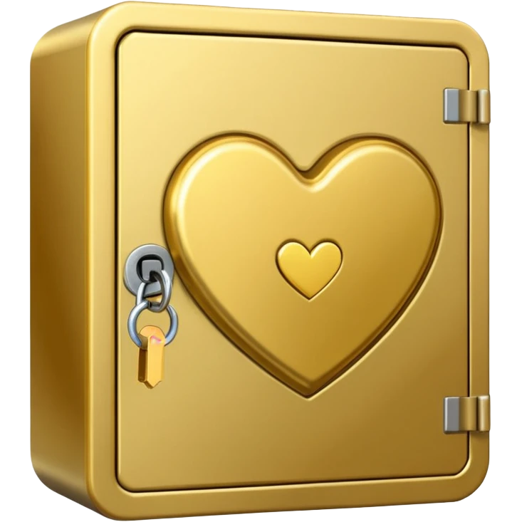 Golden heart locker emoji