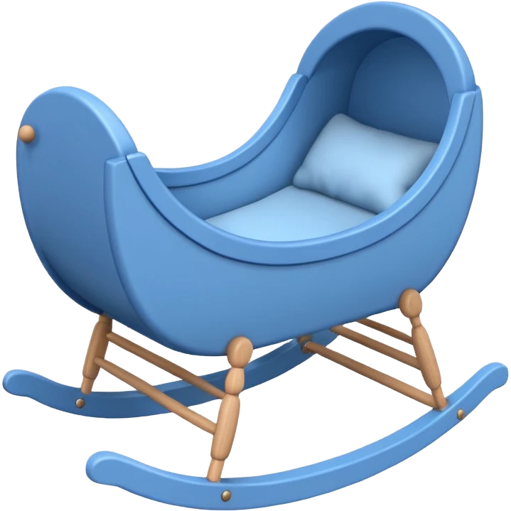 baby cradle blue emoji