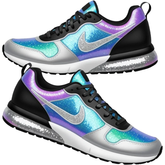 glitter running shoes emoji