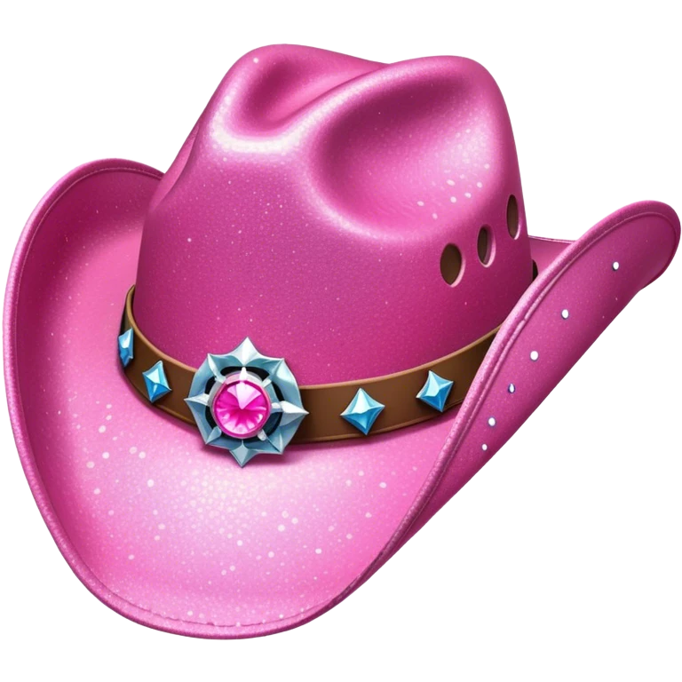 Pink sparkling cowboy hat emoji