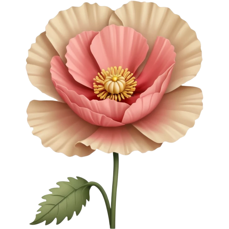 Carnation poppy beige light rose emoji