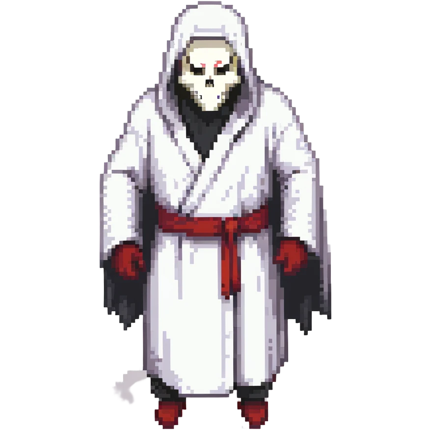 Ghostface, horror movie character with white mask and black robe emoji