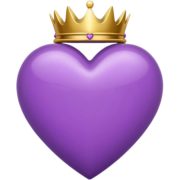 Purple Heart with heart crown  emoji