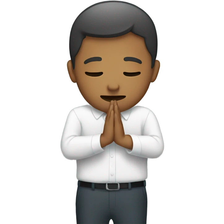 A person saying bowing emoji