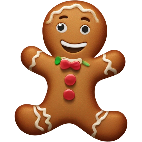 Gingerbread man emoji
