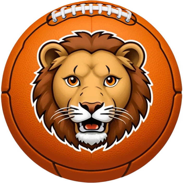 Football Emoji with Detriot Lions Logo as the footballl emoji