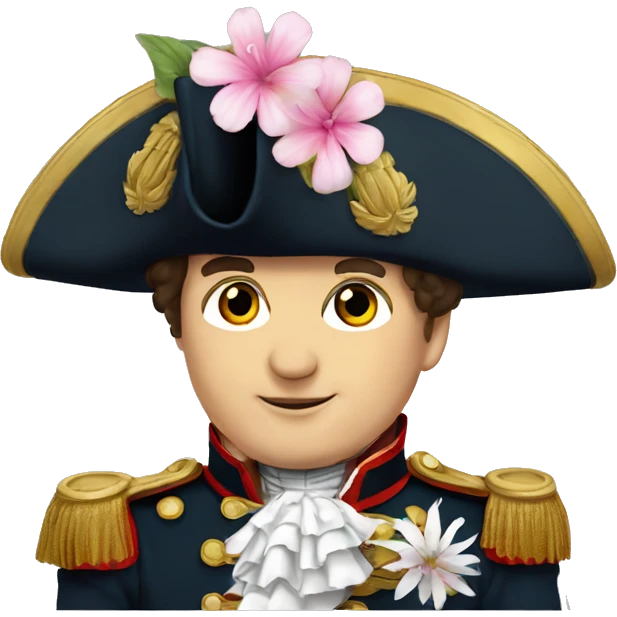 Napoleon Bonaparte cute with flower emoji