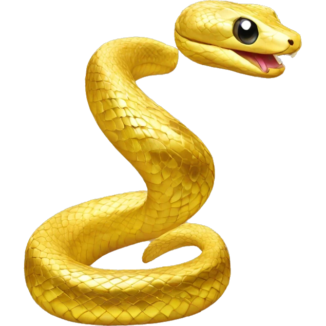 shiny gold snake emoji