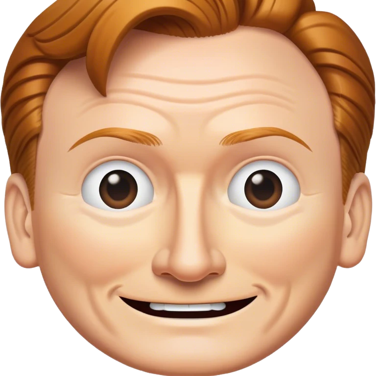 conan o'brien's face as a classic round smiley emoji emoji