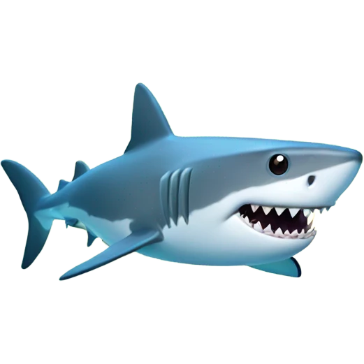 Shark in fish tank emoji