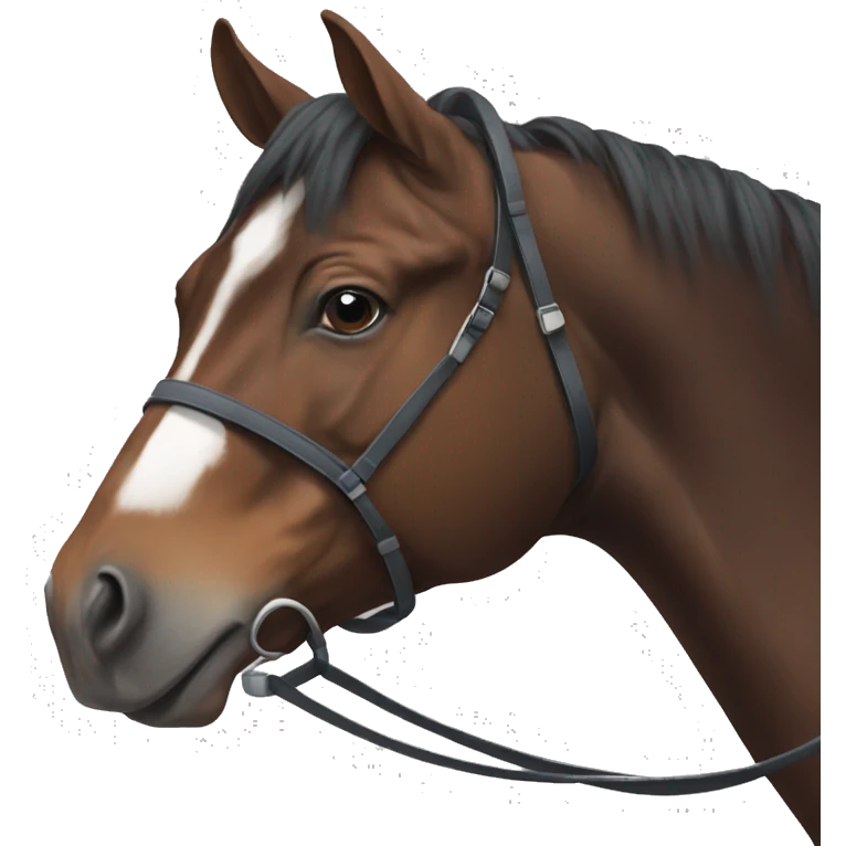 Bay horse with 3 white socks  emoji