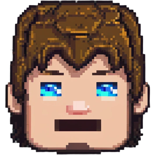 Minecraft Steve character face emoji
