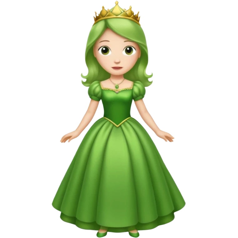 princess pea in a dress emoji