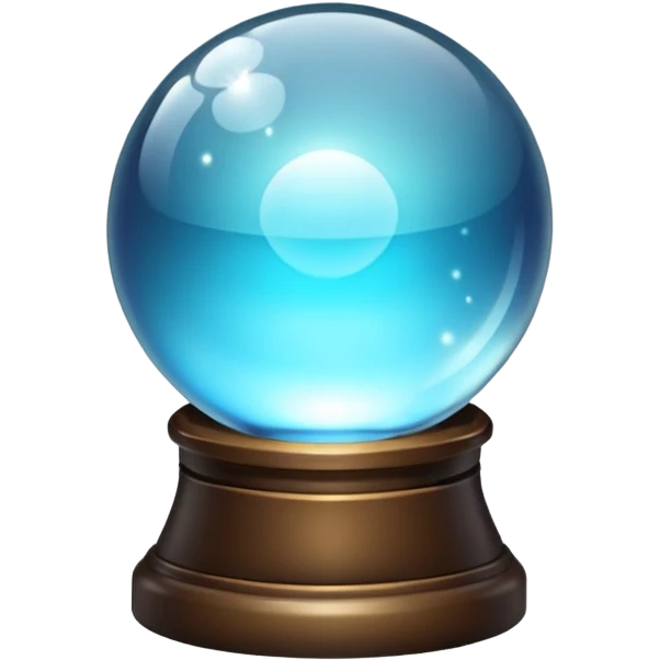Crystal Ball – Transparent orb glowing with light emoji