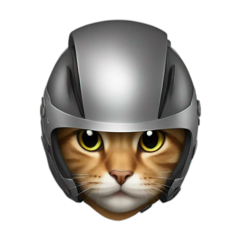 A Cat with a Vega Helmet emoji