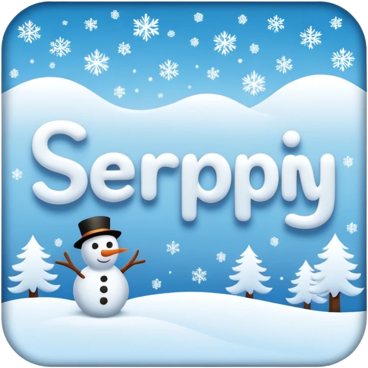 Winter text banner emoji